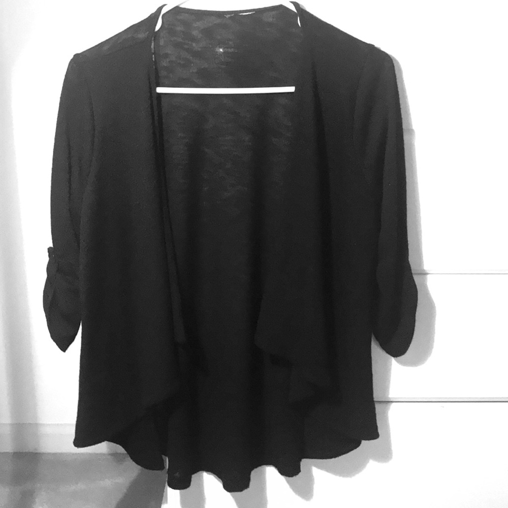 Loose fitted black cardigan